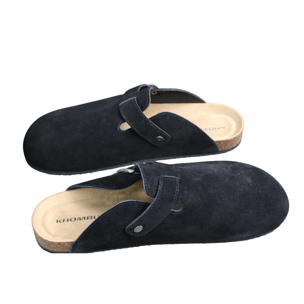 Khombu Mule Shoes Mens Size 12‎ Black Suede Slipper Lightweight Damian 1967247